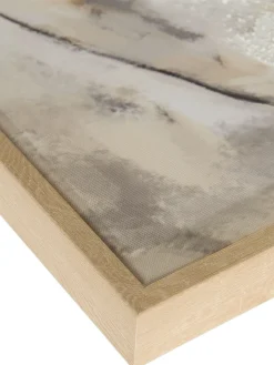 Aktmodell Leinwand-Druck-handbemalt, Graubeige