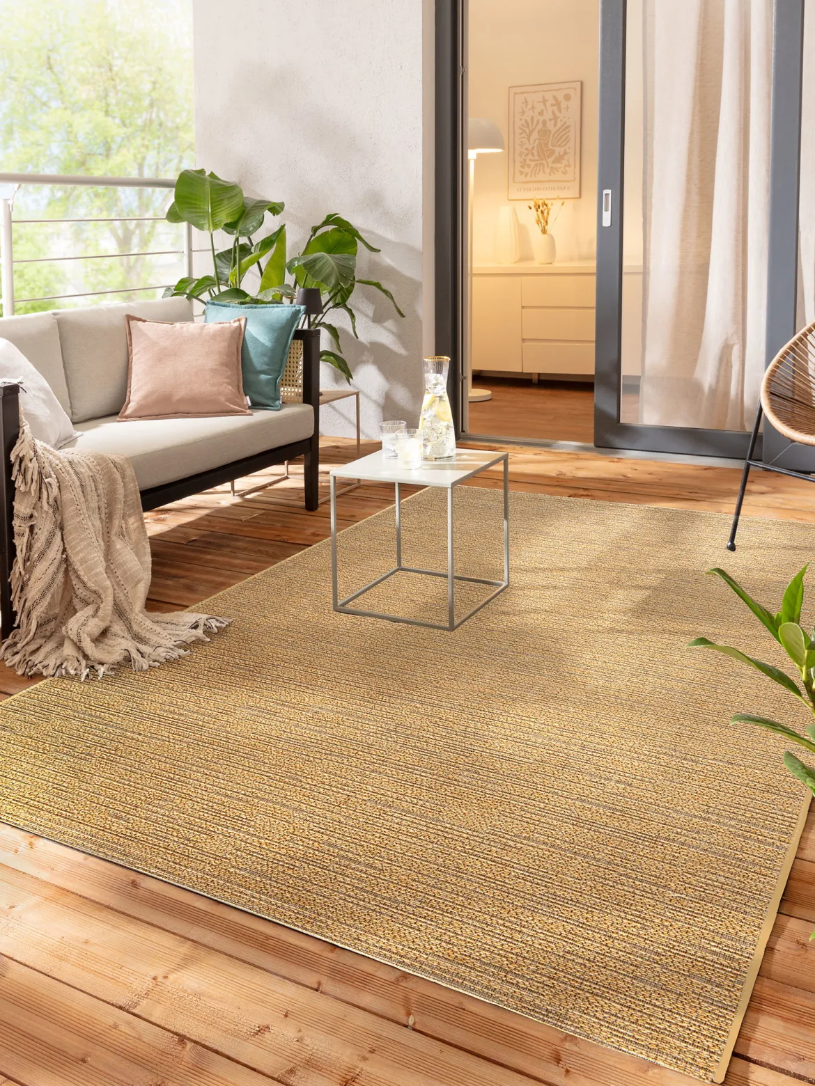 Alaro Outdoor-Teppich, Gelb