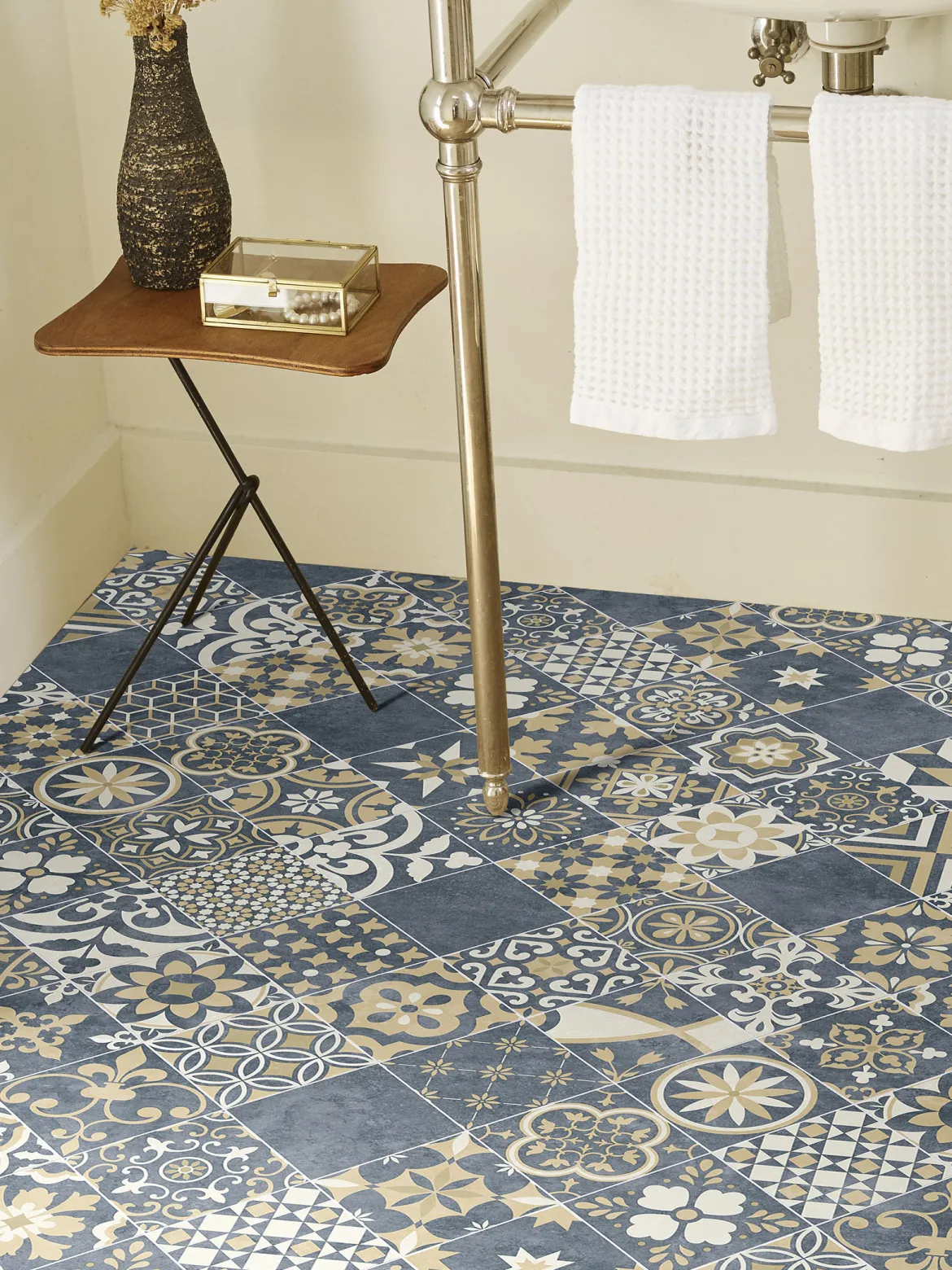 Almeria Vinyl-Rollenware, Blue 072M