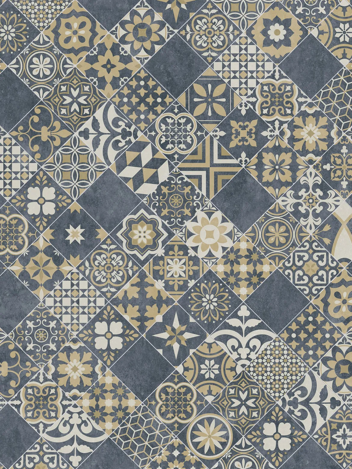Almeria Vinyl-Rollenware, Blue 072M