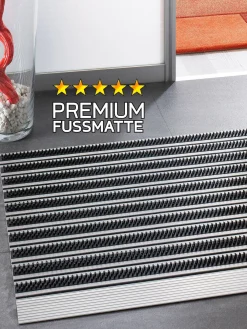 Alu Brush Fußmatte, Dunkelgrau