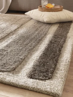 Amarha Woll-Teppich, Sand Grey