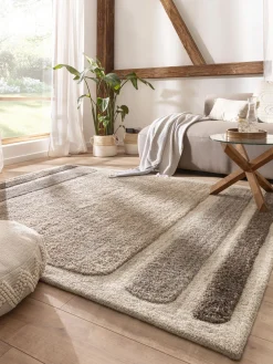 Amarha Woll-Teppich, Sand Grey