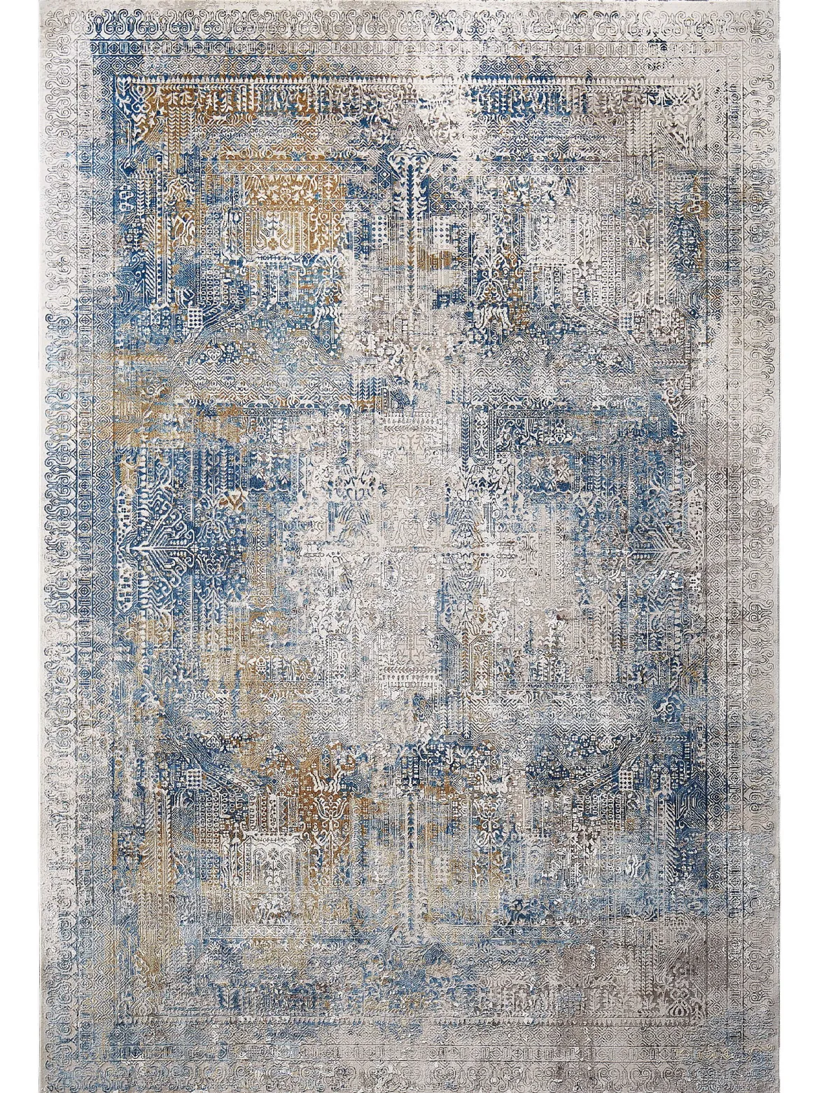 Ampelia Vintage-Teppich, Vintage Blau