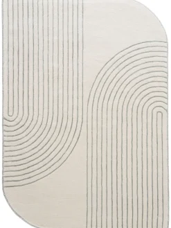 Aranova Moderner Teppich, Offwhite
