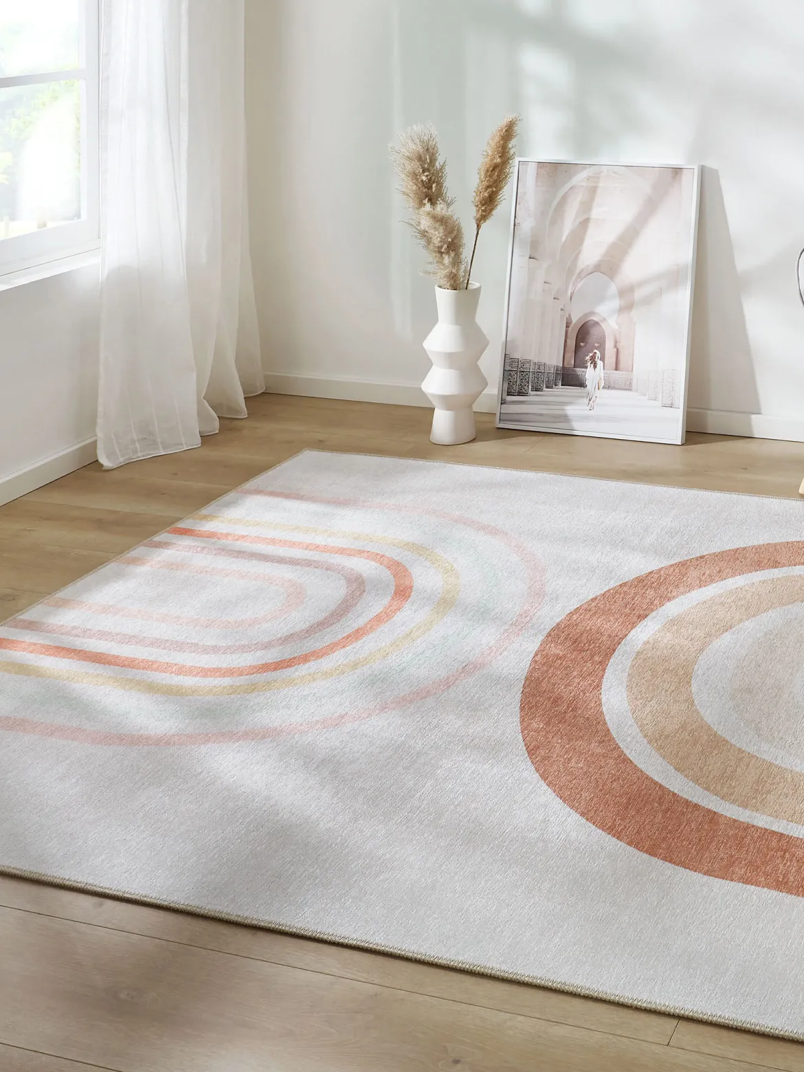 Arcobaleno Moderner Teppich, Beige/Orange