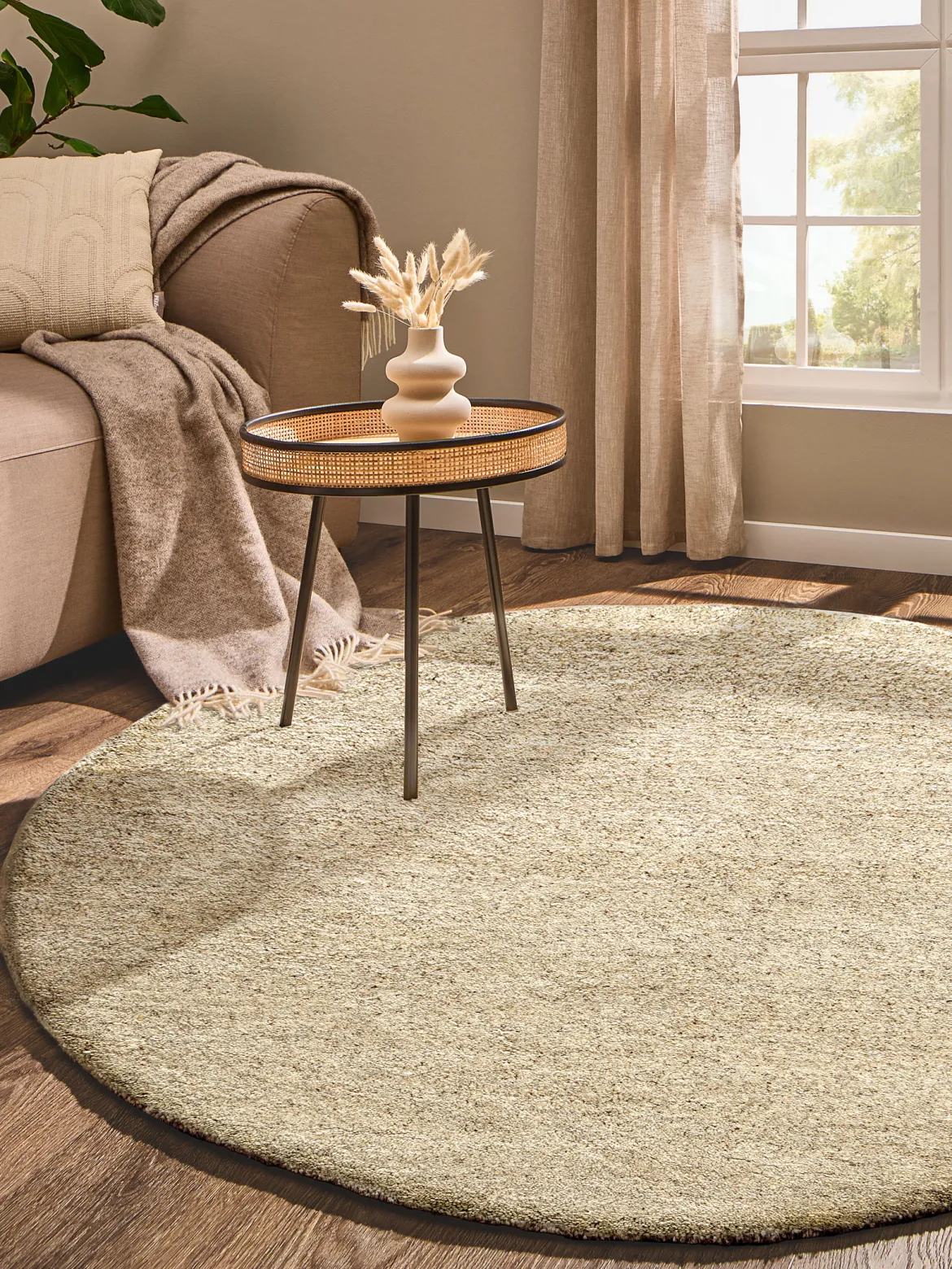 Atlas Berber-Teppich, Dunkelbeige