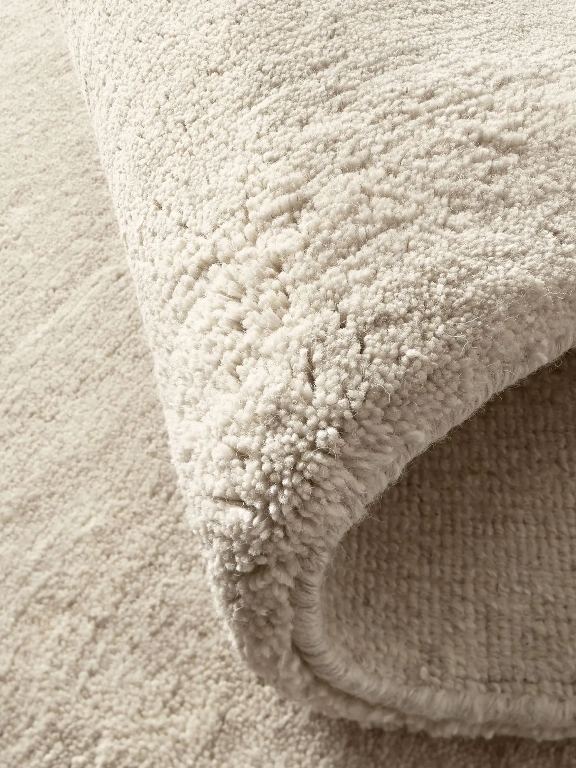 Auckland Woll-Teppich, Hellbeige