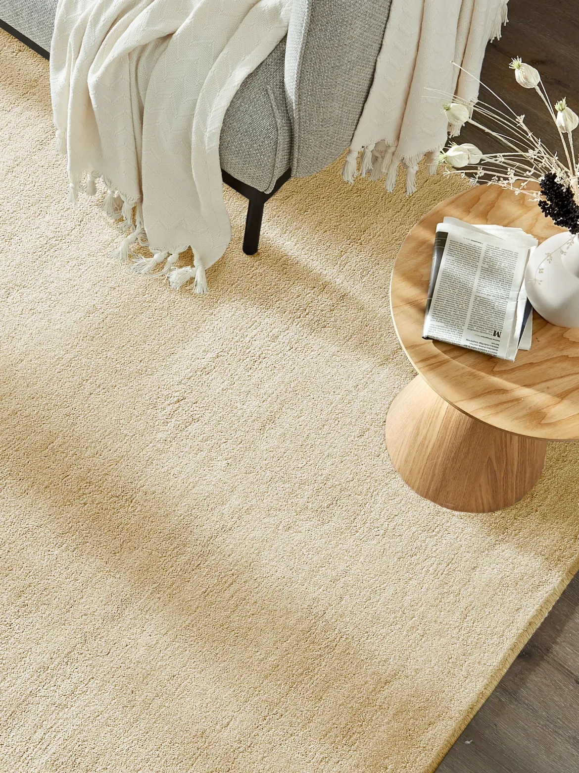 Auckland Woll-Teppich, Sand