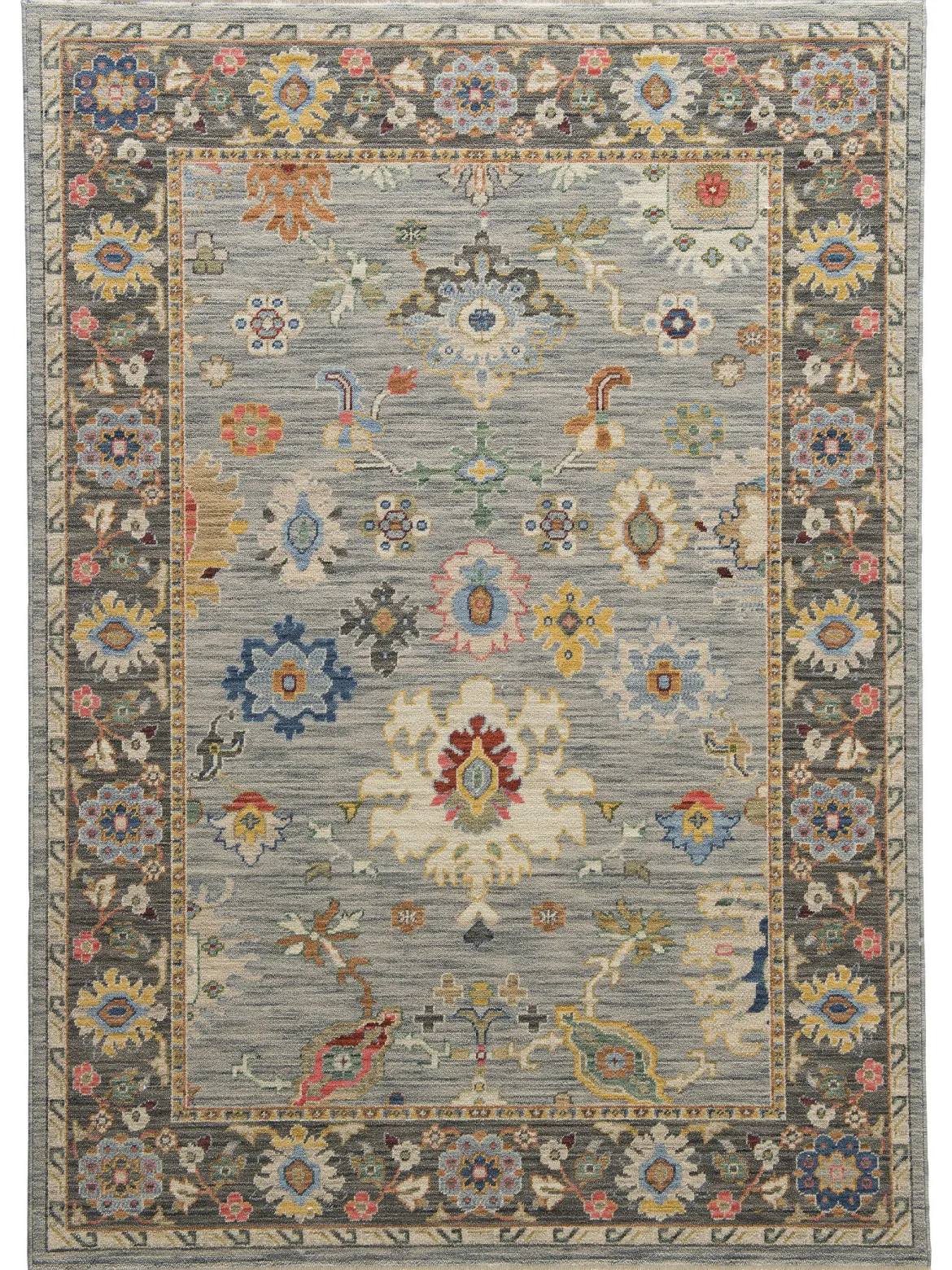 Badshahi Orient-Teppich, Grau
