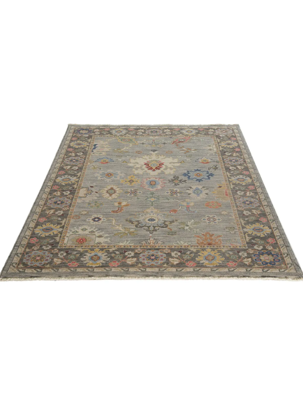 Badshahi Orient-Teppich, Grau