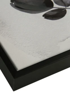 Belano Leinwand-Druck-handbemalt, D'grau/weiss