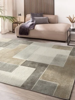 Bellmore Moderner Teppich, Gold