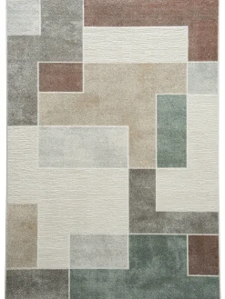 Bellmore Moderner Teppich, Terra/Grün