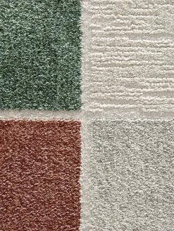 Bellmore Moderner Teppich, Terra/Grün