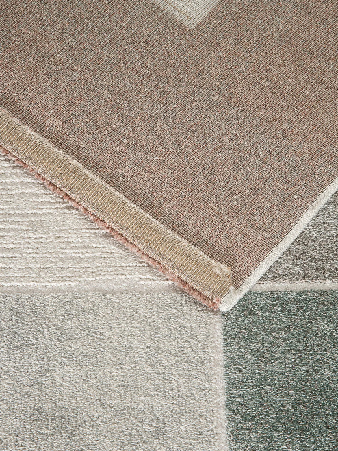 Bellmore Moderner Teppich, Terra/Grün