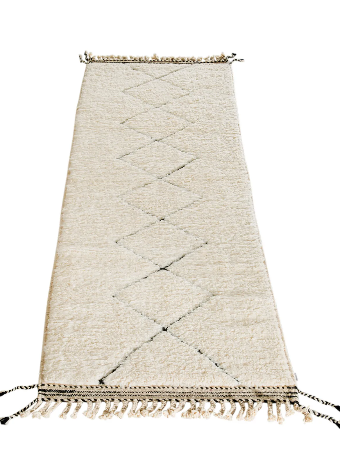 Beni Ourain ca. 89 x 313 cm, Unikat / Einzelstück