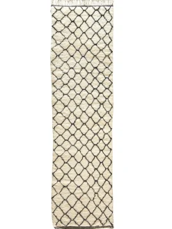 Beni Ourain ca. 90 x 338 cm, Unikat / Einzelstück