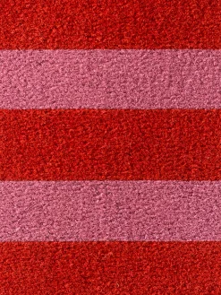Blockstripe Fußmatte, Pink