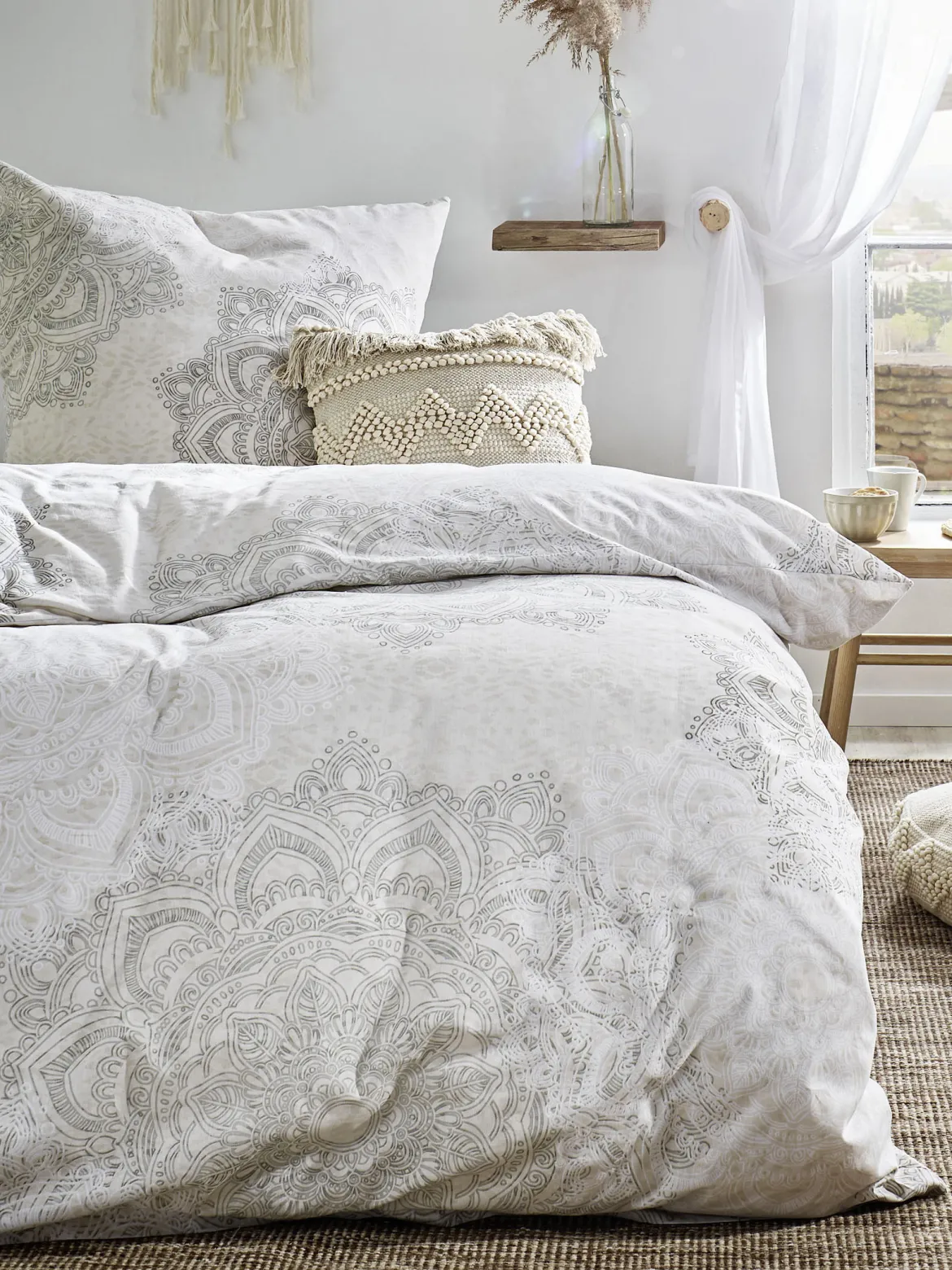 Boho Dreams Renforcé-Bettwäsche, Taupe