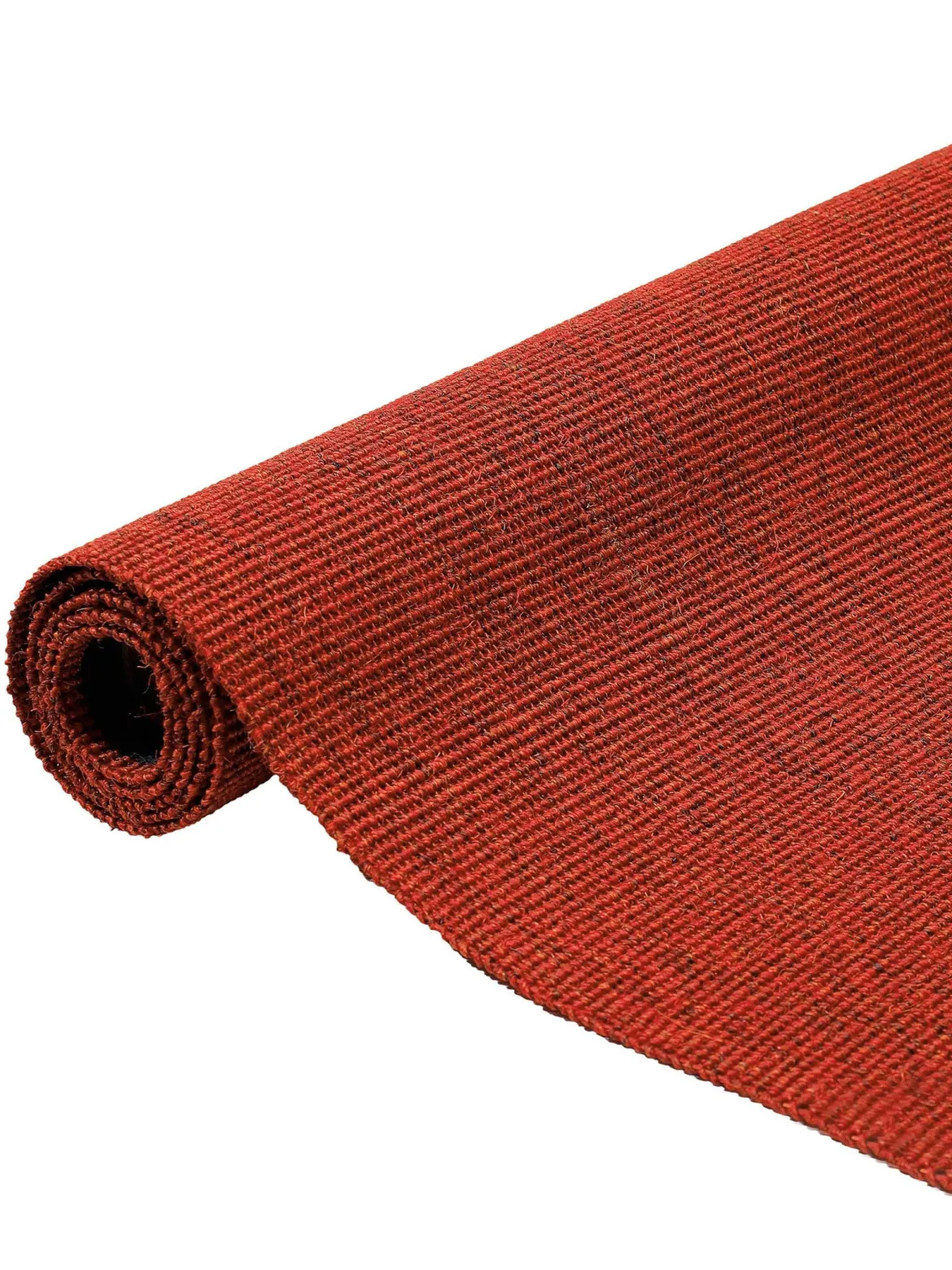 Boucle Strong Sisal-Läufer, Rot 10