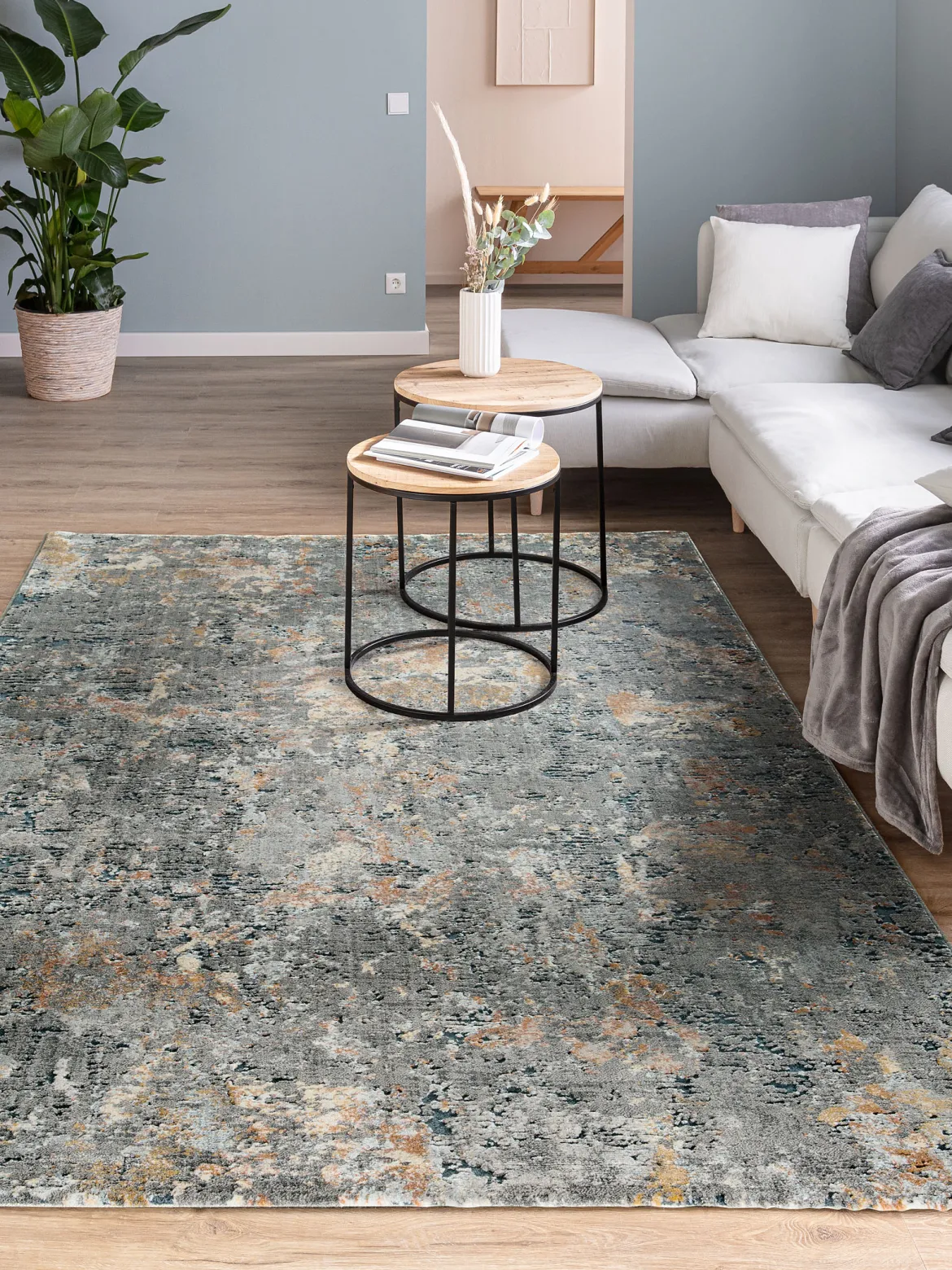 Calanthe Vintage-Teppich, Titan