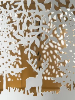 Caliano Windlicht, Weiss/Gold