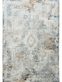 Chalkida Vintage-Teppich, Silber