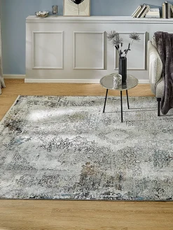 Chalkida Vintage-Teppich, Silber
