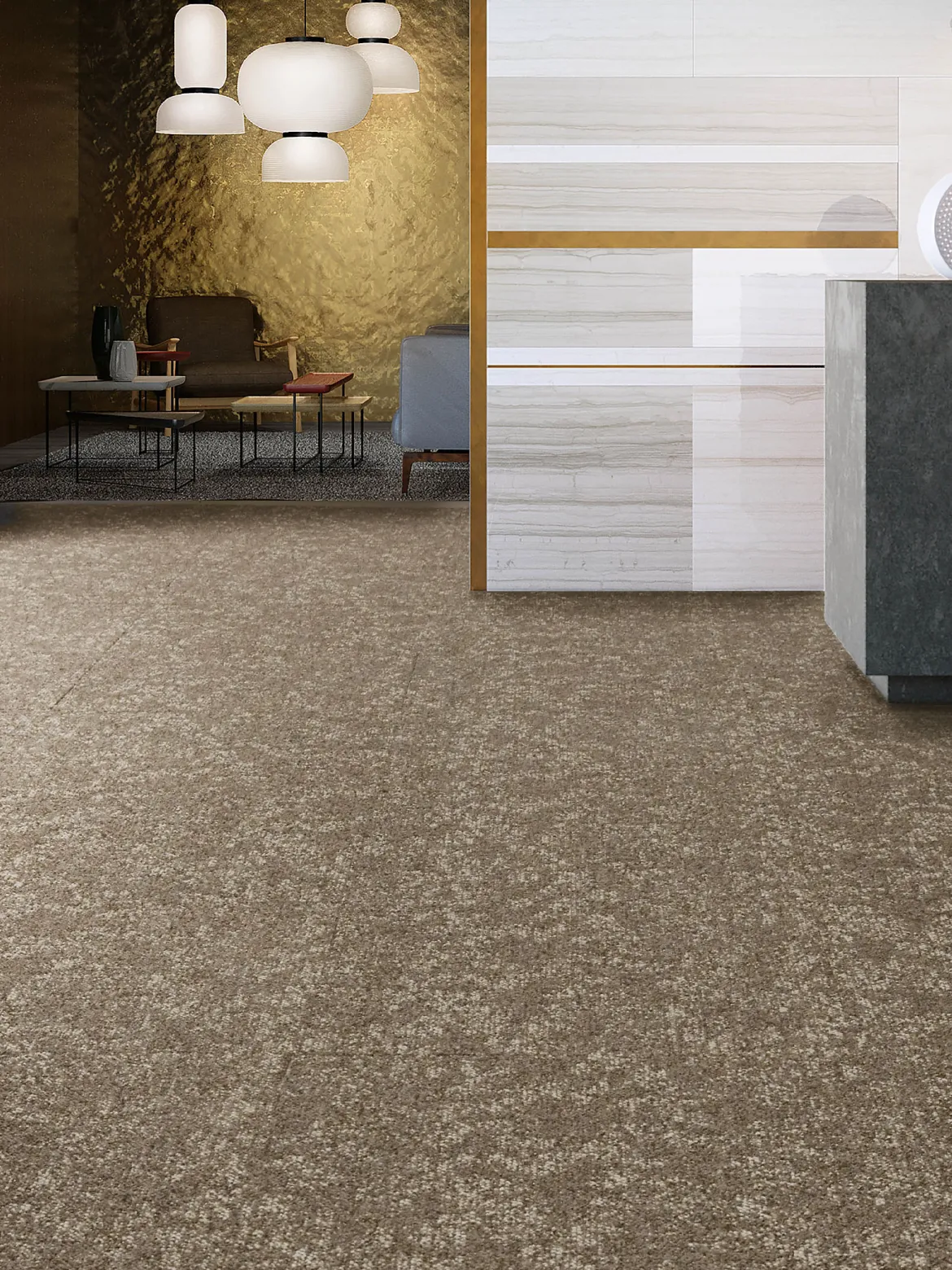 Chroma Teppichbodenfliese, Taupe 70