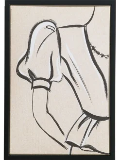 Clue Leinwand-Druck-gerahmt, Beige
