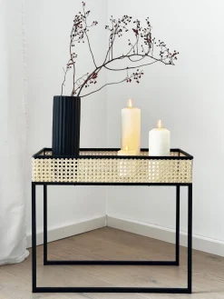 Coffee Table Tisch, Schwarz/Beige