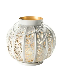 Coisa Windlicht, Weiss/Gold