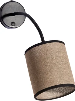 Cookie Fibre Wandleuchte, Darkbeige/Black