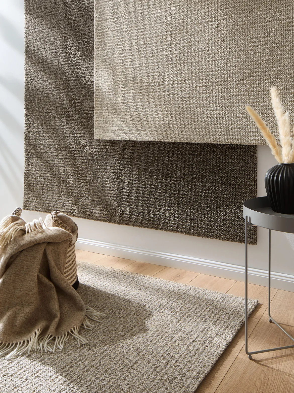 Coredo Hochflor-Teppich, Braun