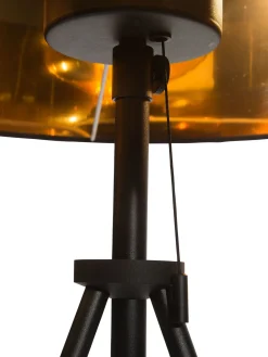 Cozy Shine Standleuchte, Schwarz/Gold