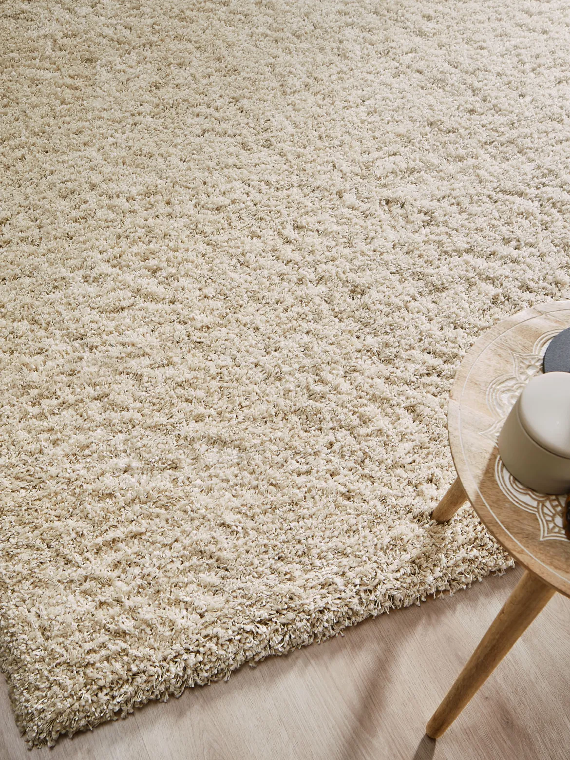 Creation Hochflor-Teppich, Creme