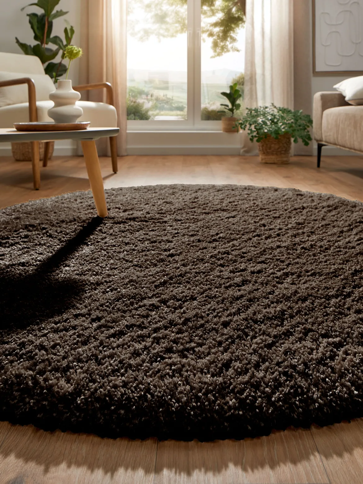 Creation Hochflor-Teppich, Mokka