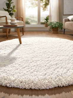 Creation Hochflor-Teppich, Weiss