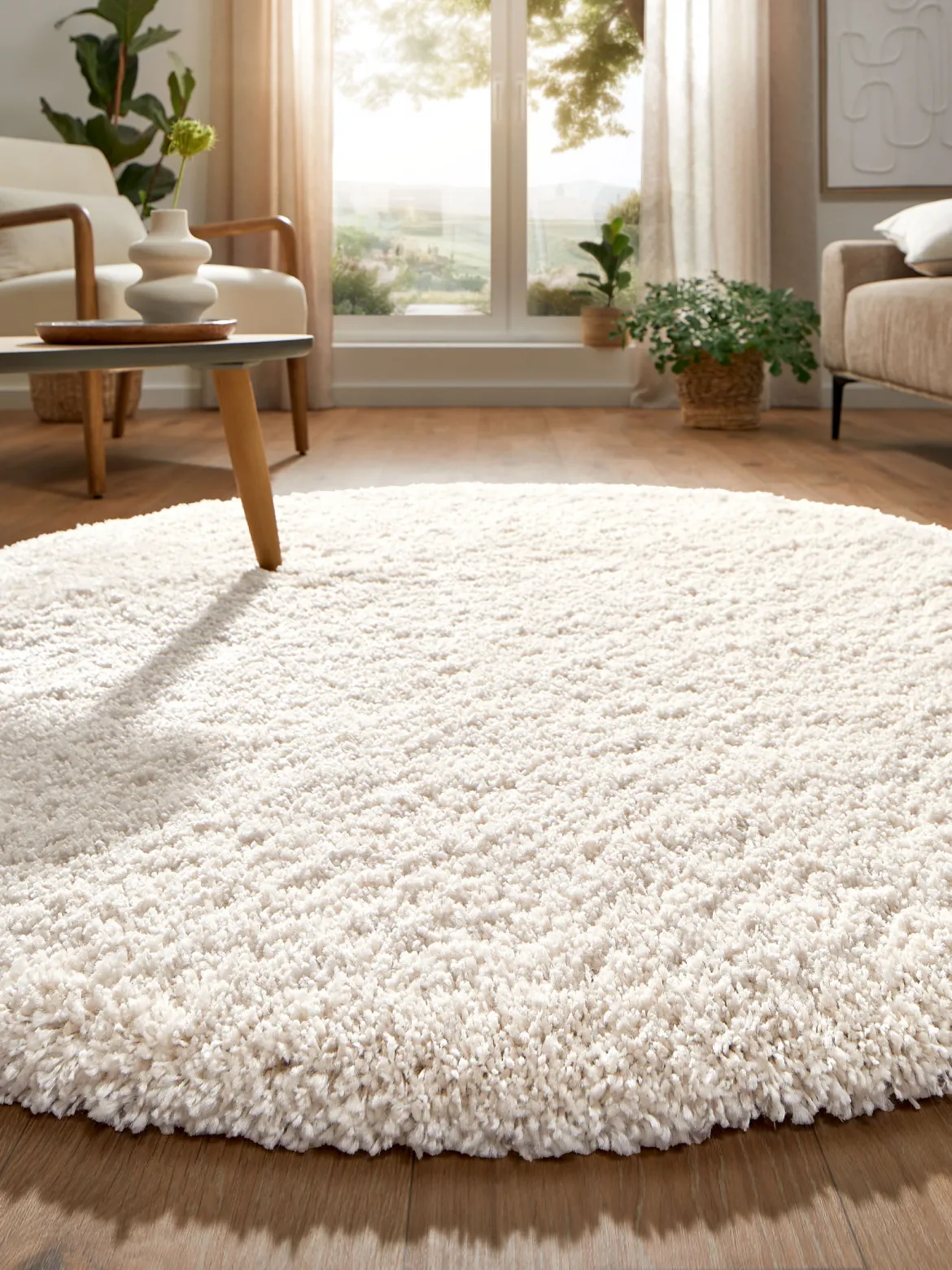 Creation Hochflor-Teppich, Weiss