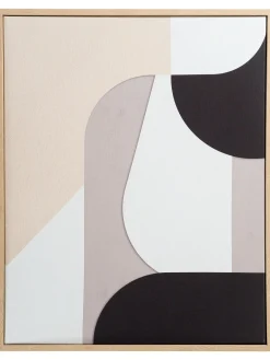 Cuadro Bild, Beige/Schwarz