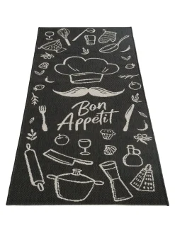 Cuisine Küchenläufer, Black/White