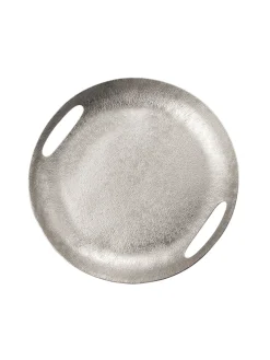 Cut Handles Tray Deko-Tablett, Silber