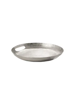 Cut Handles Tray Deko-Tablett, Silber