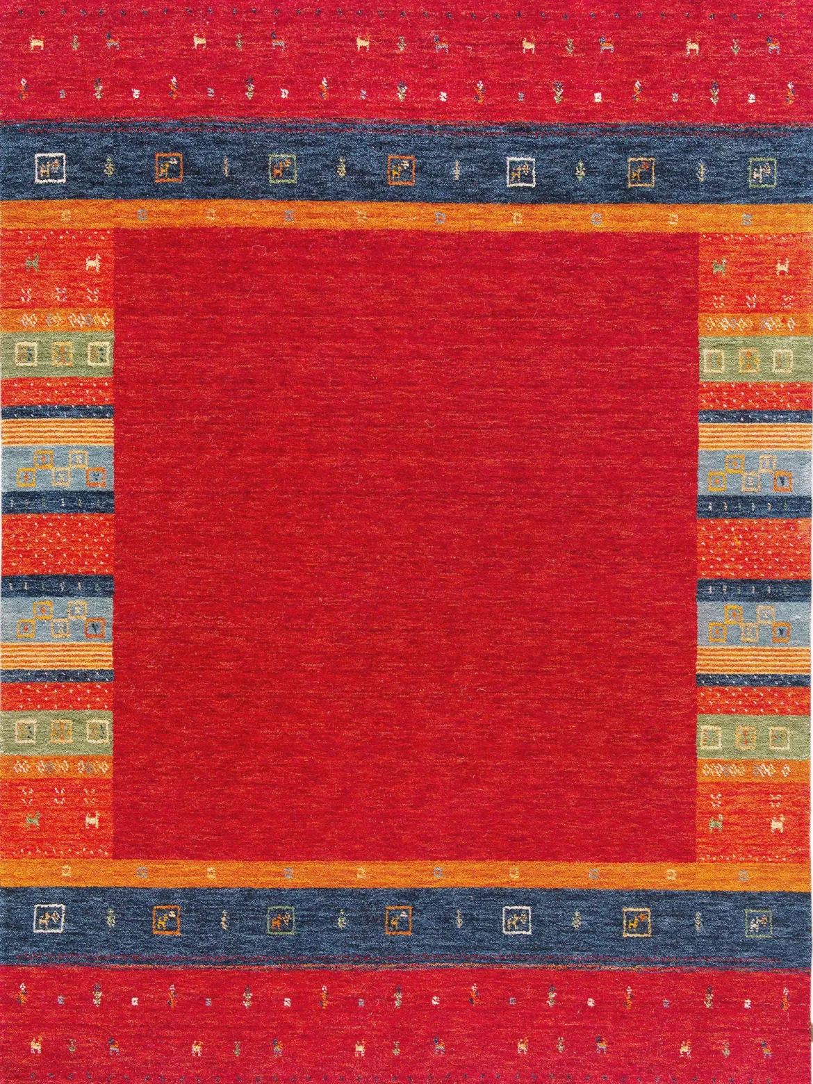 Damua Gabbeh-Teppich, Karmin