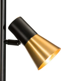 Escat Standleuchte, Satin Brass/Schwarz