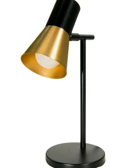 Escat Tischleuchte, Satin Brass/Schwarz