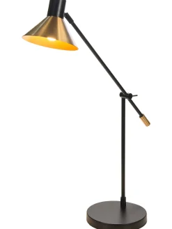 Escat Tischleuchte, Satin Brass/Schwarz