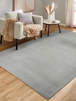 Fairbanks Hochflor-Teppich, Silber