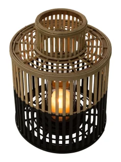 Fargosa Windlicht, Beige/Schwarz